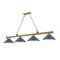Z-Lite Cordon 4 Light Billiard, Rubbed Brass & Navy Blue 2306-4RB-MNB - alternate 1
